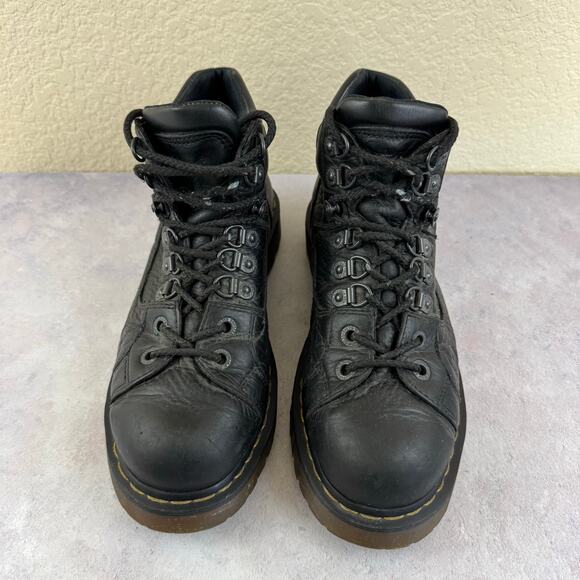 Dr. Martens Boots Mens Size 9 Black Leather Motorcycle Biker Combat 10963 Y2K main image 11